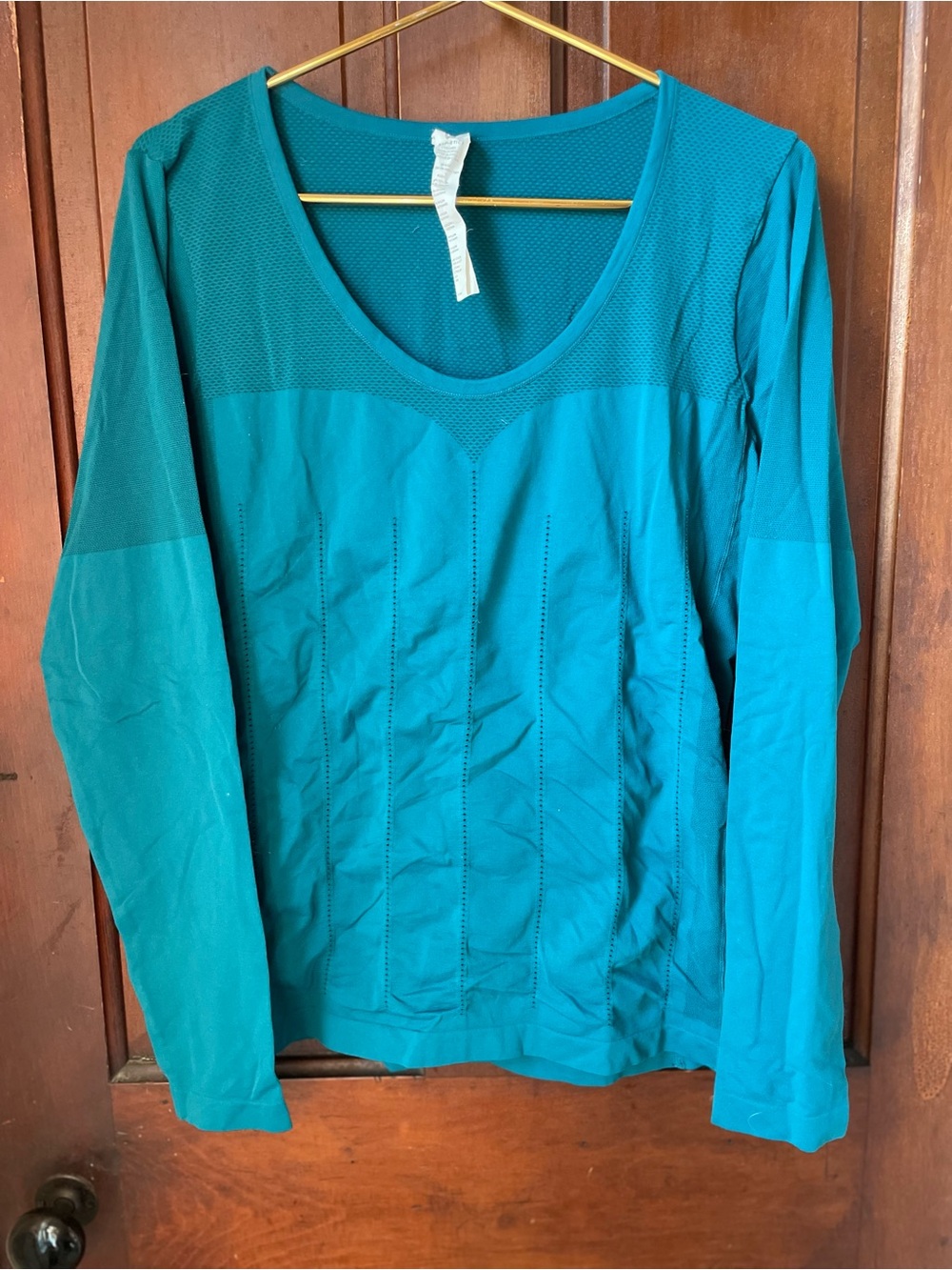 Fabletics women's 1X long sleeve green athletic top